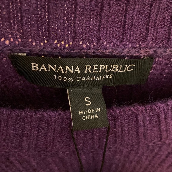 Banana Republic Cashmere Lucia Ribbed Fisherman Knit Sweater - Picture 2 of 8